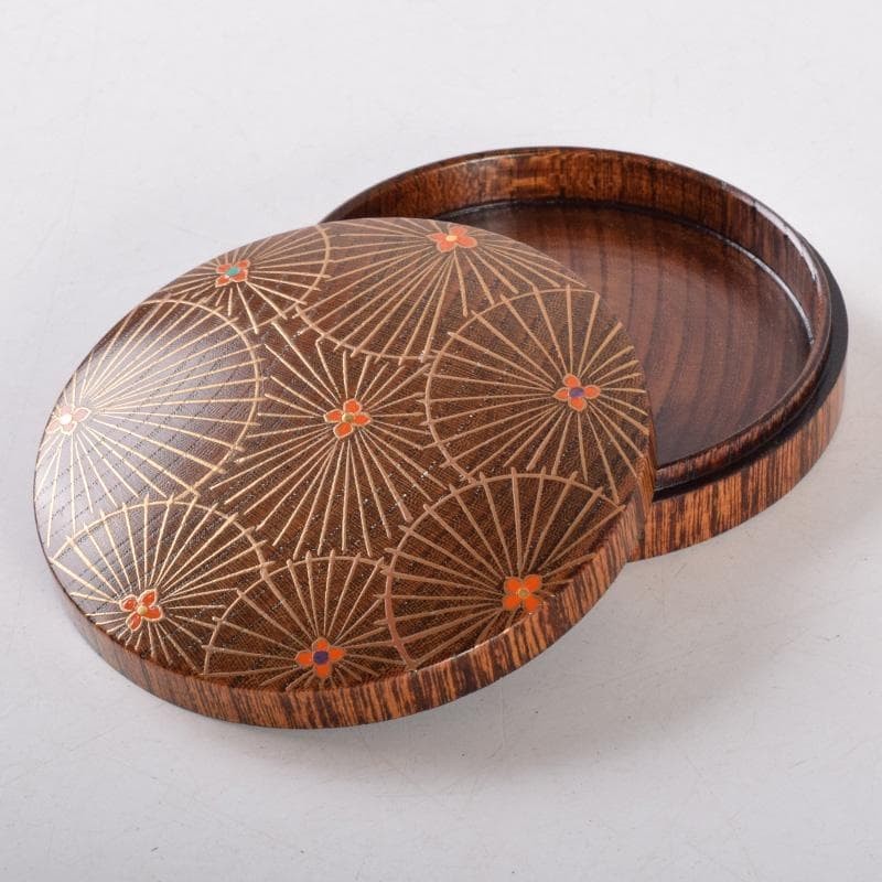 Lacquerware Maki-e Incense Container Japan 1.7cm x 7.2cm