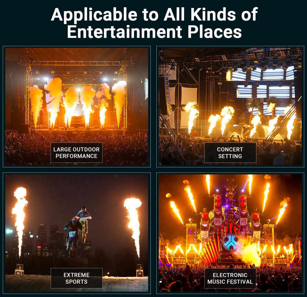 2PCS Fire Machine Stage Effect Dmx Flame Thrower Flame Projector DJ Halloween