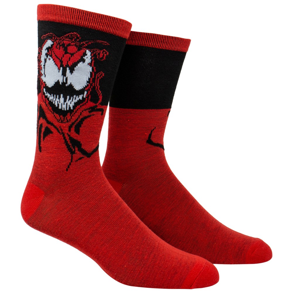Spider-Man Venom Maximum Carnage Crew Socks Red