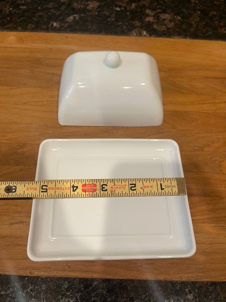 Maison Neuve Ceramic Dome White Butter Dish