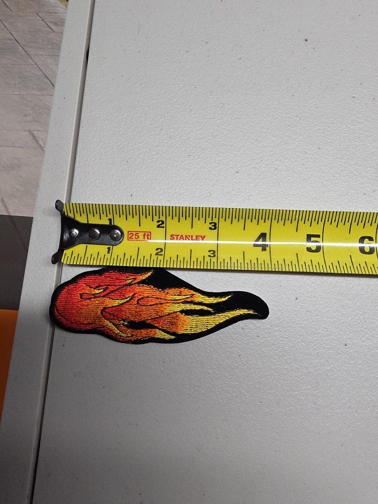 Harley-Davidson Motorcycle Flame Patch Embroidered New 4 Inch