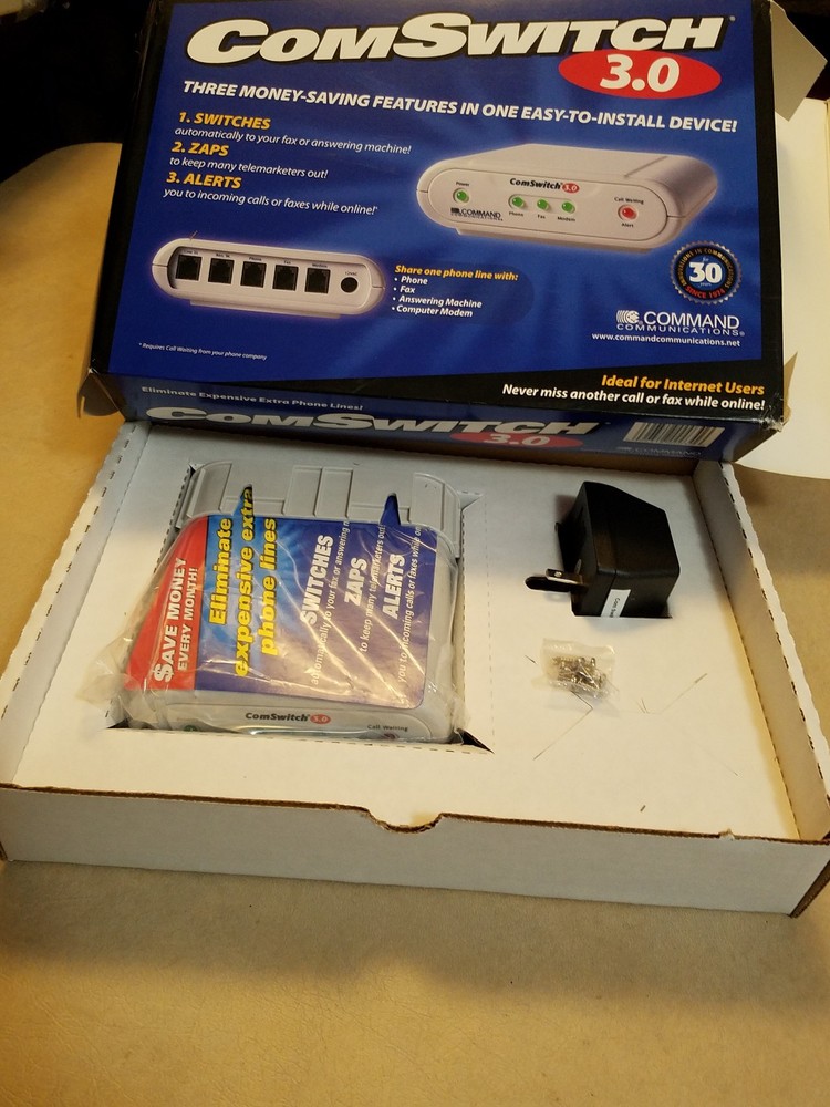 Command Communications ComSwitch 3.0 Shares Phone line between multiple devices