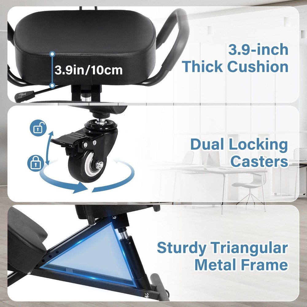 Ergonomic Kneeling Chair With Back Posture Support For Office