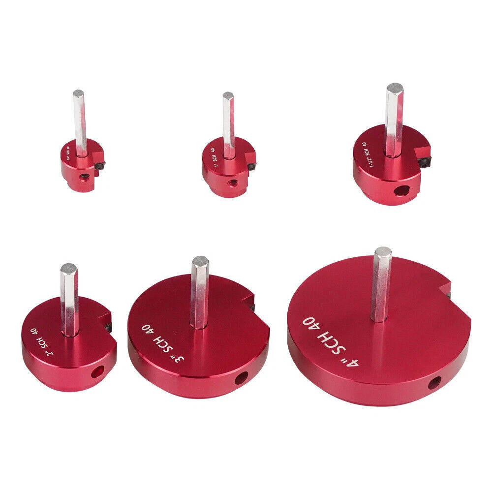 6PCS PVC Pipe Reamer Kit Fitting Socket Saver SCH Plumbing Tools for 1/2" Drills