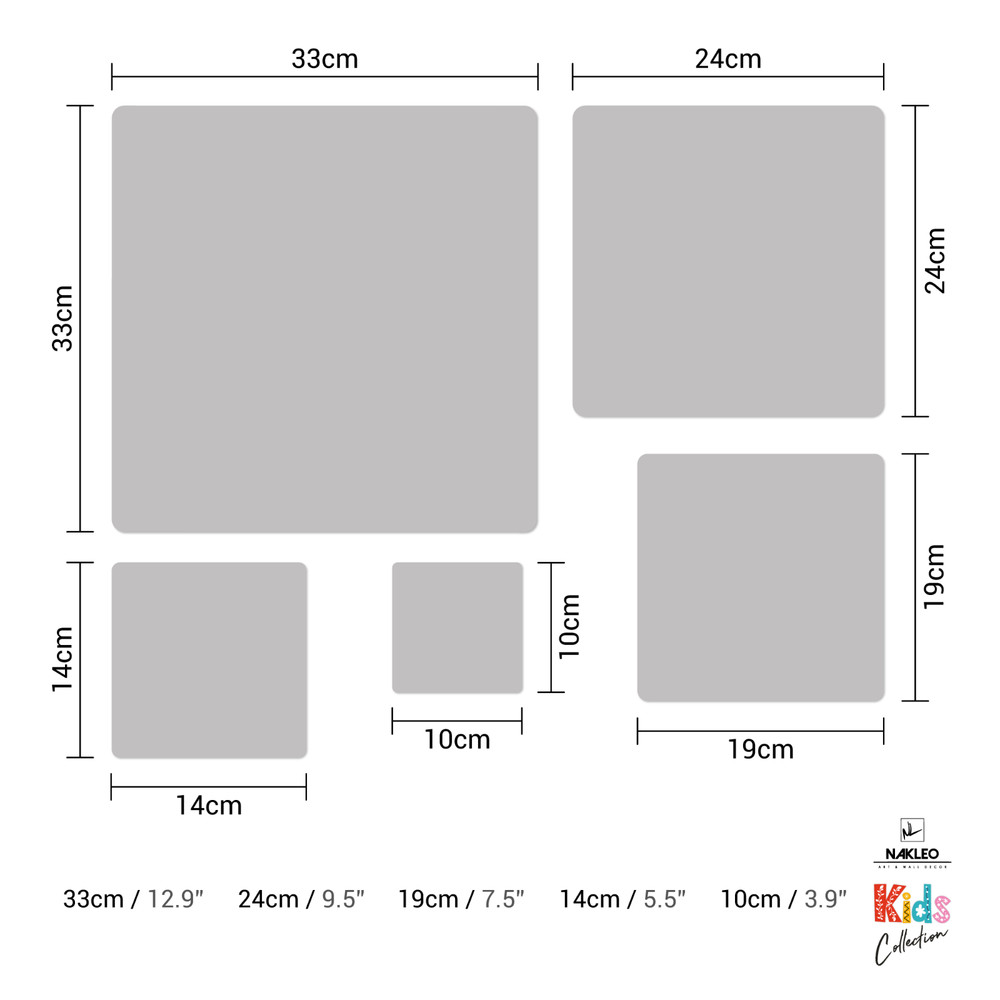 KIDS Reusable Plastic Stencils (5 pcs) // DROP