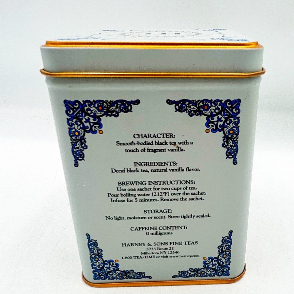 Harney & Sons Tea Tin Vanilla Comoro Empty Decorative Tin
