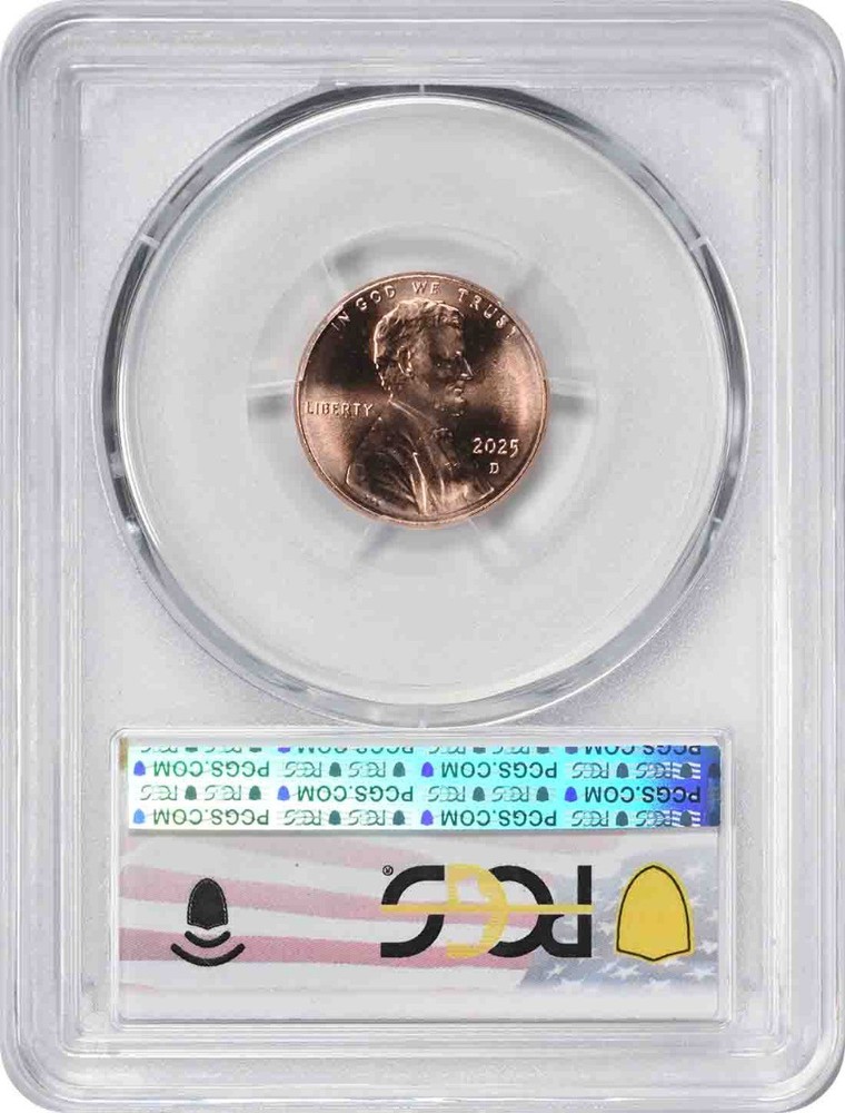 2025-D Lincoln Cent MS65RD PCGS