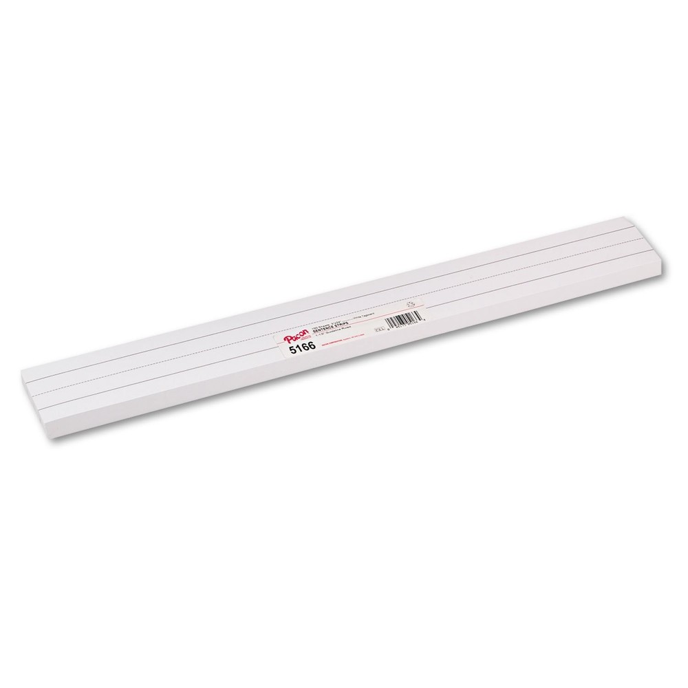 Sentence Strips, 3"""" x 24"""", White Tagboard, Pack Of 100