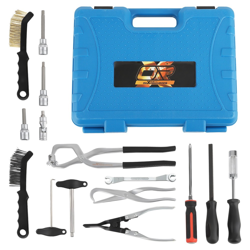 15PCS Brake Drum Tool Kit with Brake Spring Pliers/Compressor/Puller Tool