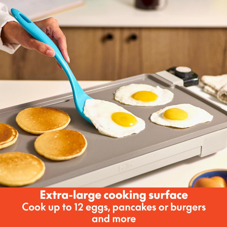 NEW - Electric Griddle with Warming Tray, Ceramic Nonstick Coating