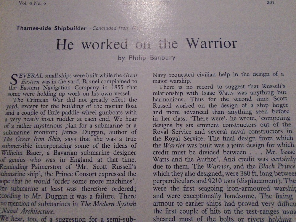 THAMES SHIP BUILDER MILLWALL SCOTT RUSSELL GOOD ARTICLE FROM 1969