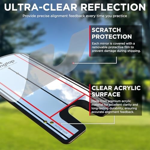 Golf Putting Mirror - Alignment Putting Training Aids Putting Alignment Mirror