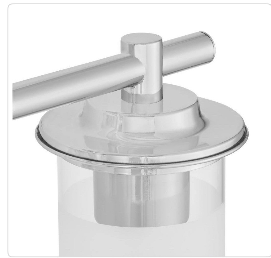 Hampton Bay Truitt 14.2 in. 2-Light Chrome Modern Transitional Vanity