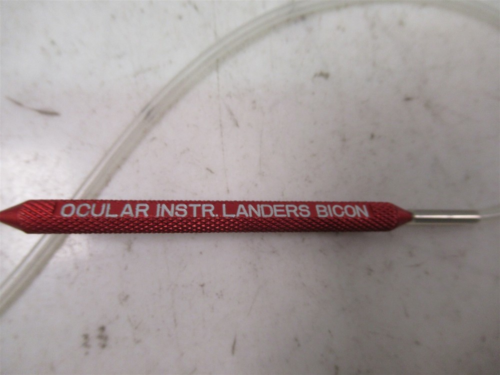 Ocular Instruments Landers Bicon Vitrectomy Lens w/ Case Biconcave Red Handle