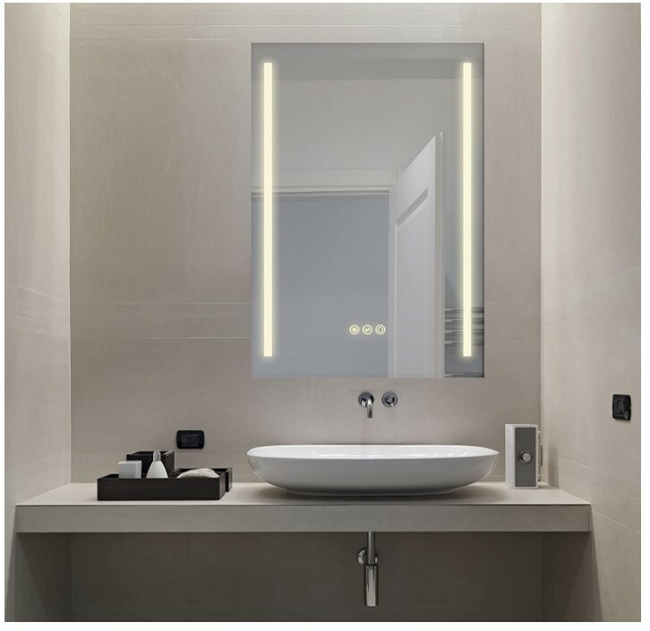 20x30 in Bathroom Mirror LED Light Wall Mounted Touch Switch Defogger & Dimmer