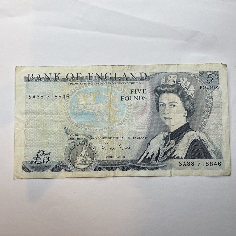 Old £5 NOTE  SA38