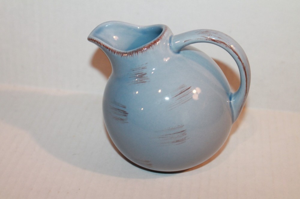 Small Blue TAG Ceramic Mini Tilt Pitcher Creamer