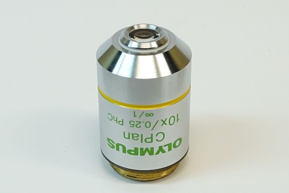 Olympus CPlan 10X/0.25 ∞/1 PhC Microscope Objective; Mint Condition