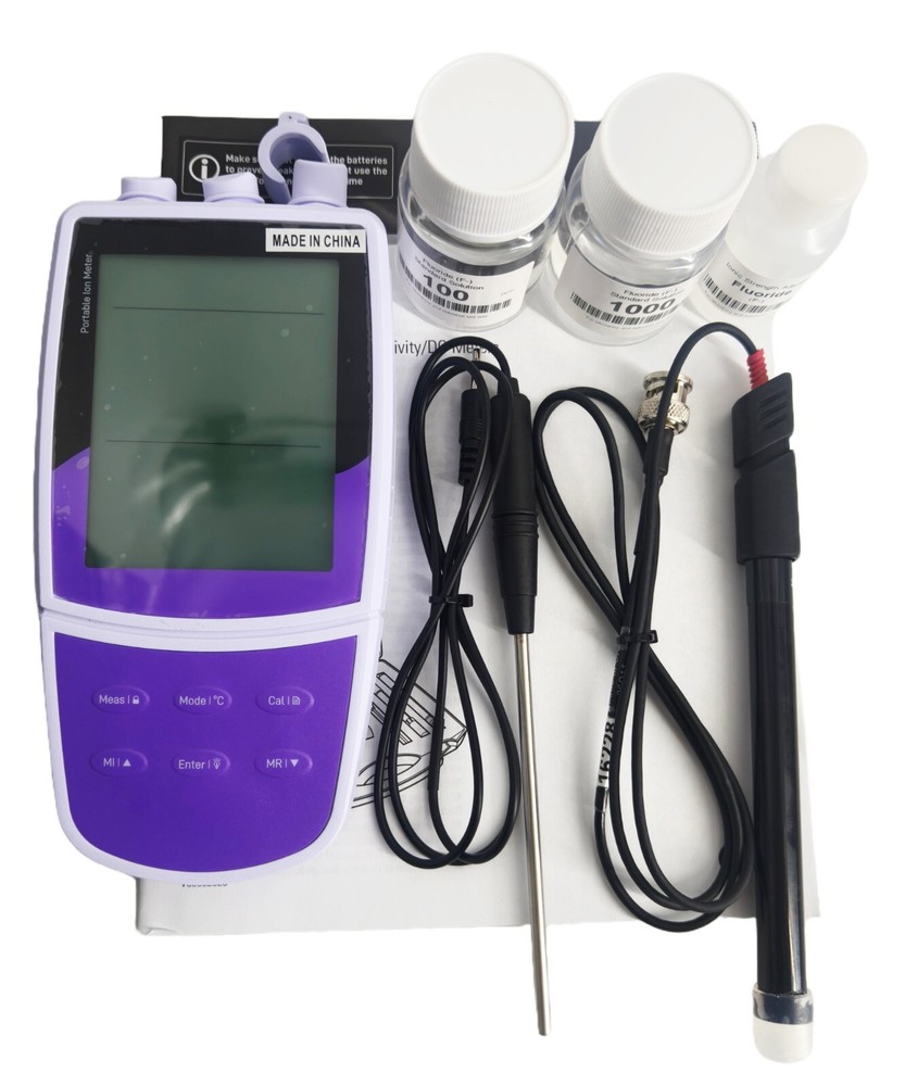 Fluoride Ion Meters with Calibration Solution Automatic Temperature Compensation