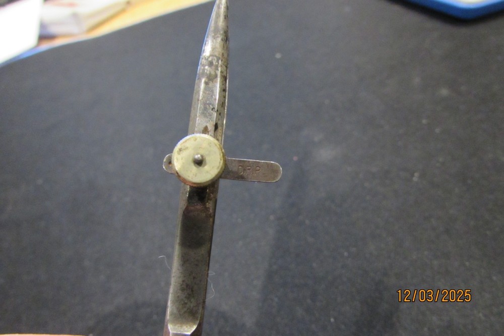 vintage drafting tools wood ruling pen D.R.P.