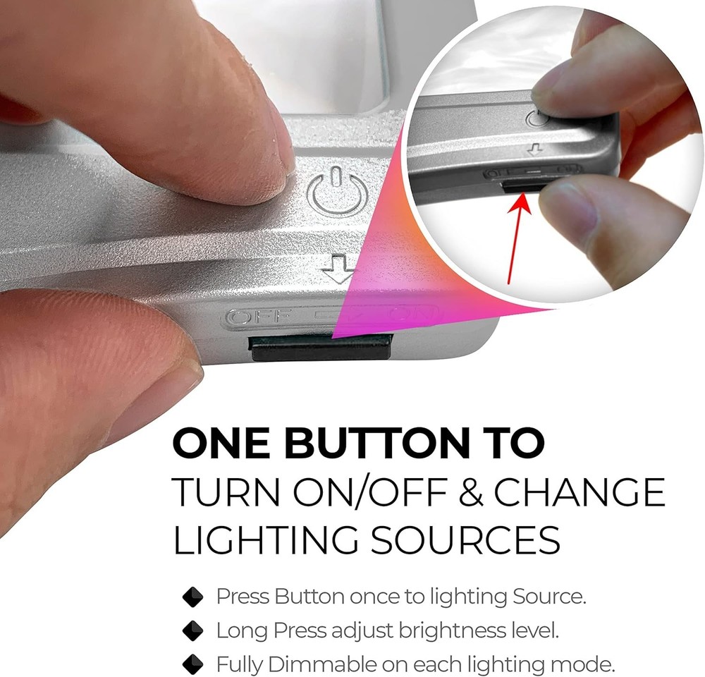 Patented 3X LED Page Magnifier - Eye-Caring Light Modes for Comfortable Reading