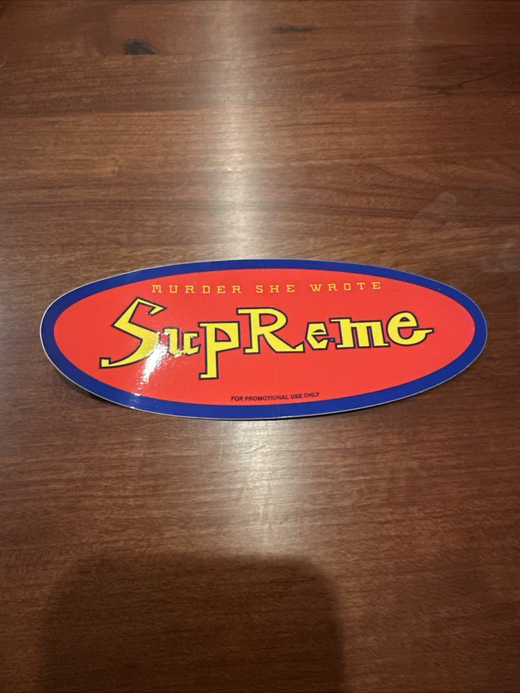 Supreme Sticker FW14 Murder She Wrote Oval Red