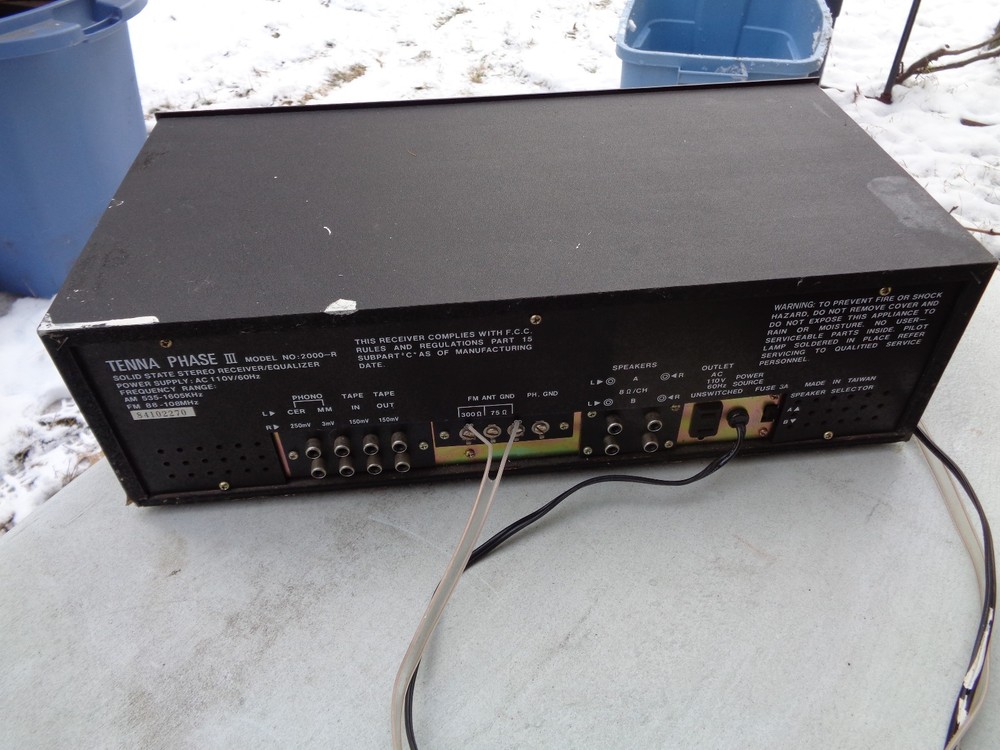 Tenna Phase III 2000-R Solid State Stereo Receiver Equalizer