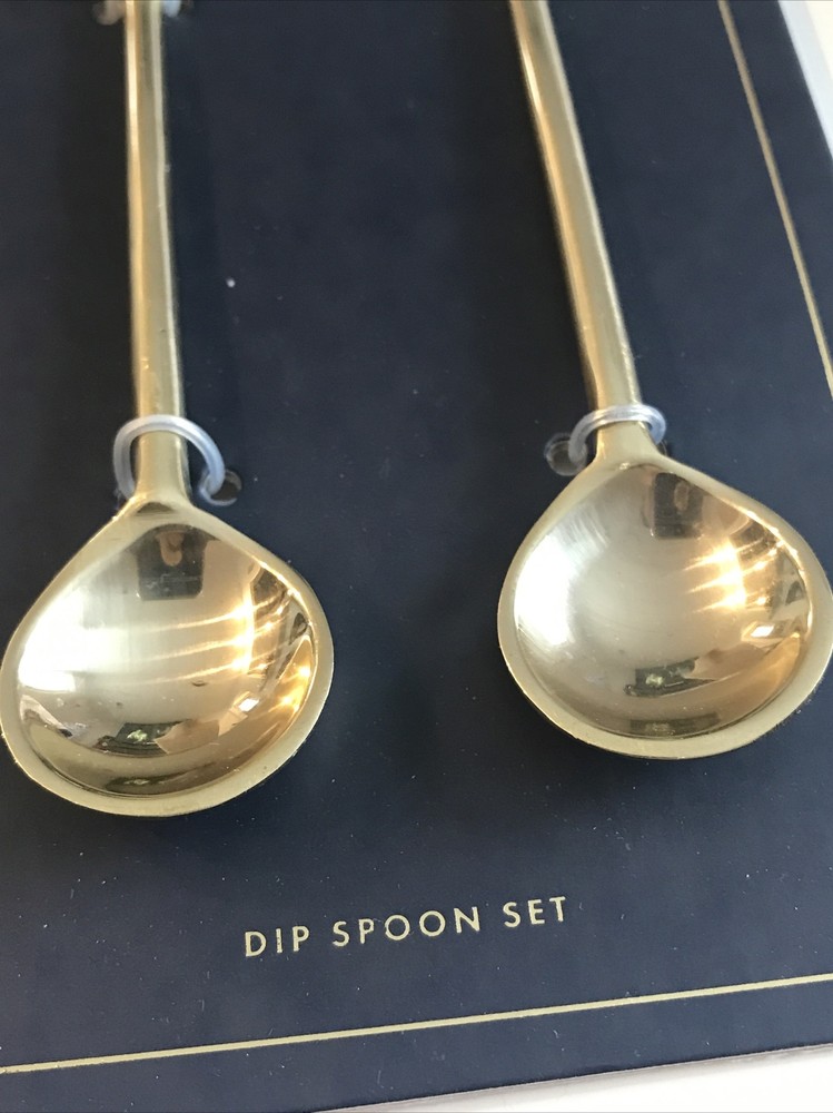 2 Pcs Mary Square Home Dip Spoon Set, NEW