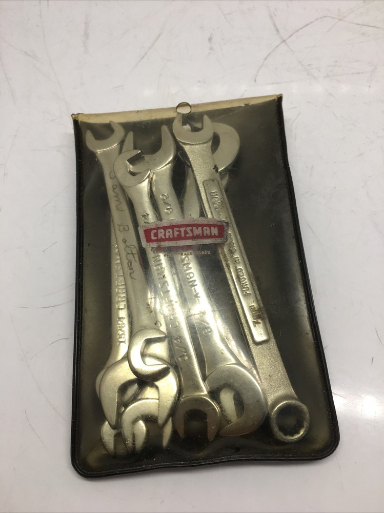 craftsman tool set 9 pack of Ignition wrenches Used Engraved Multiple Sizes