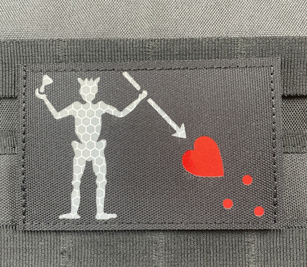 Blackbeard Pirate navy Seal DEVGRU Tactical morale IR Patch Hook Loop 4.4”