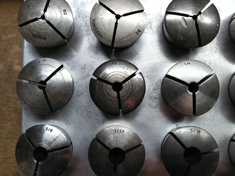 Hardinge 5c Round Collet External Threads, NO internal threads; Various sizes