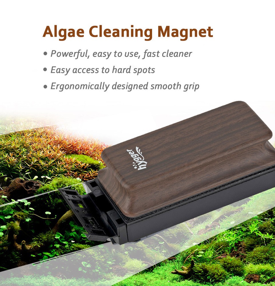 hygger Aquarium Algae Scraper, Fish Tank Glass Cleaner Brush, Floating Algae