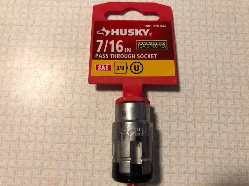 Husky Pass Through Socket 3/8 in Drive 7/16 in  NEW
