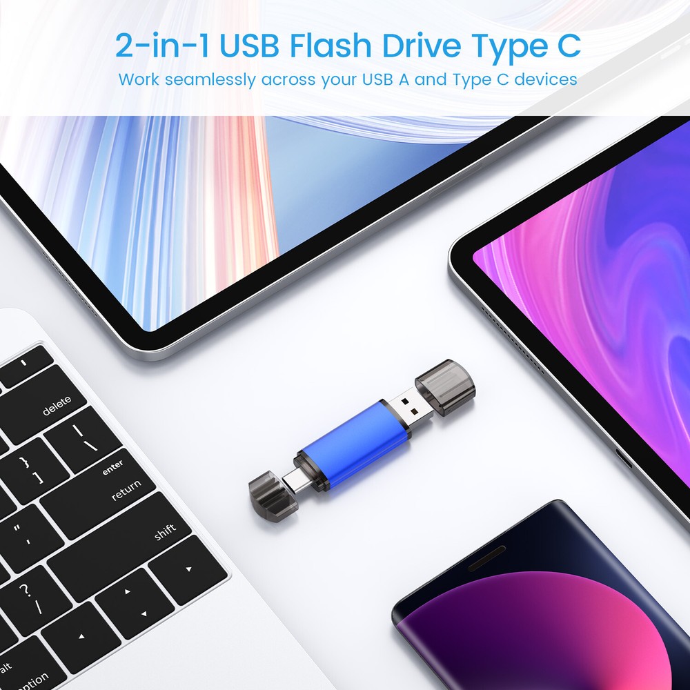 128GB 2 Pack Memory Stick 2 in 1 Type-C /A - MacBook Chromebook iPad Android PC