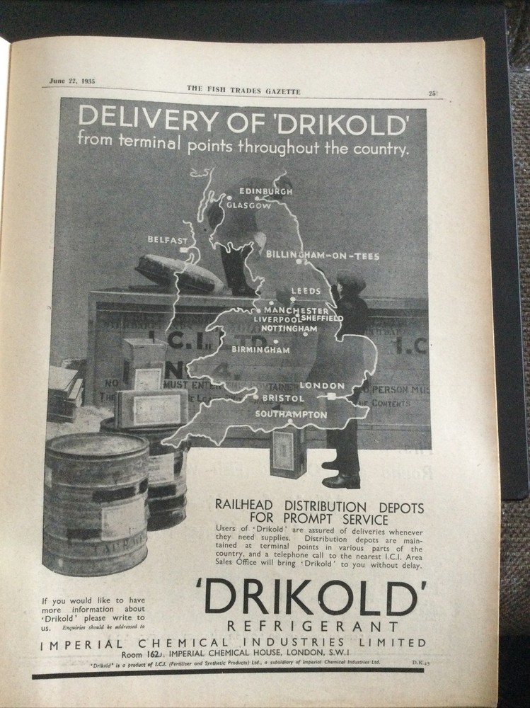 Drikold Refrigerant ICI Ltd Advertisement