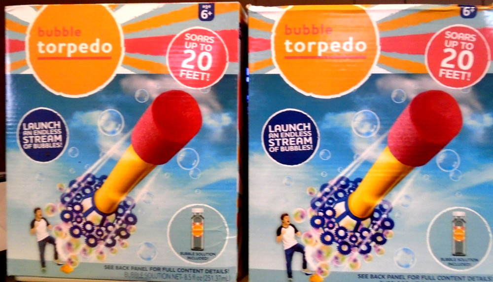 Bubble Rocket Launch Torpedo Bubble Blast Off Outdoor Toy 2-PACK