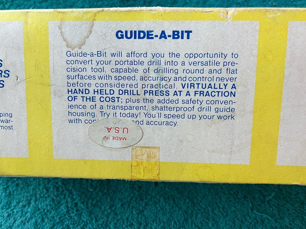 Vintage Guide-A-Bit Power Drill Guide By Lyngeld Model LG-017A
