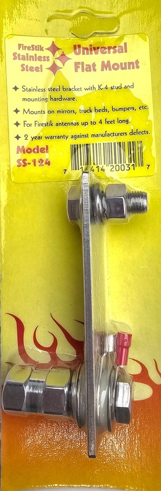 Firestik Universal Flat Surface Mount for 3/8"x 24 Threaded CB Radio Antennas