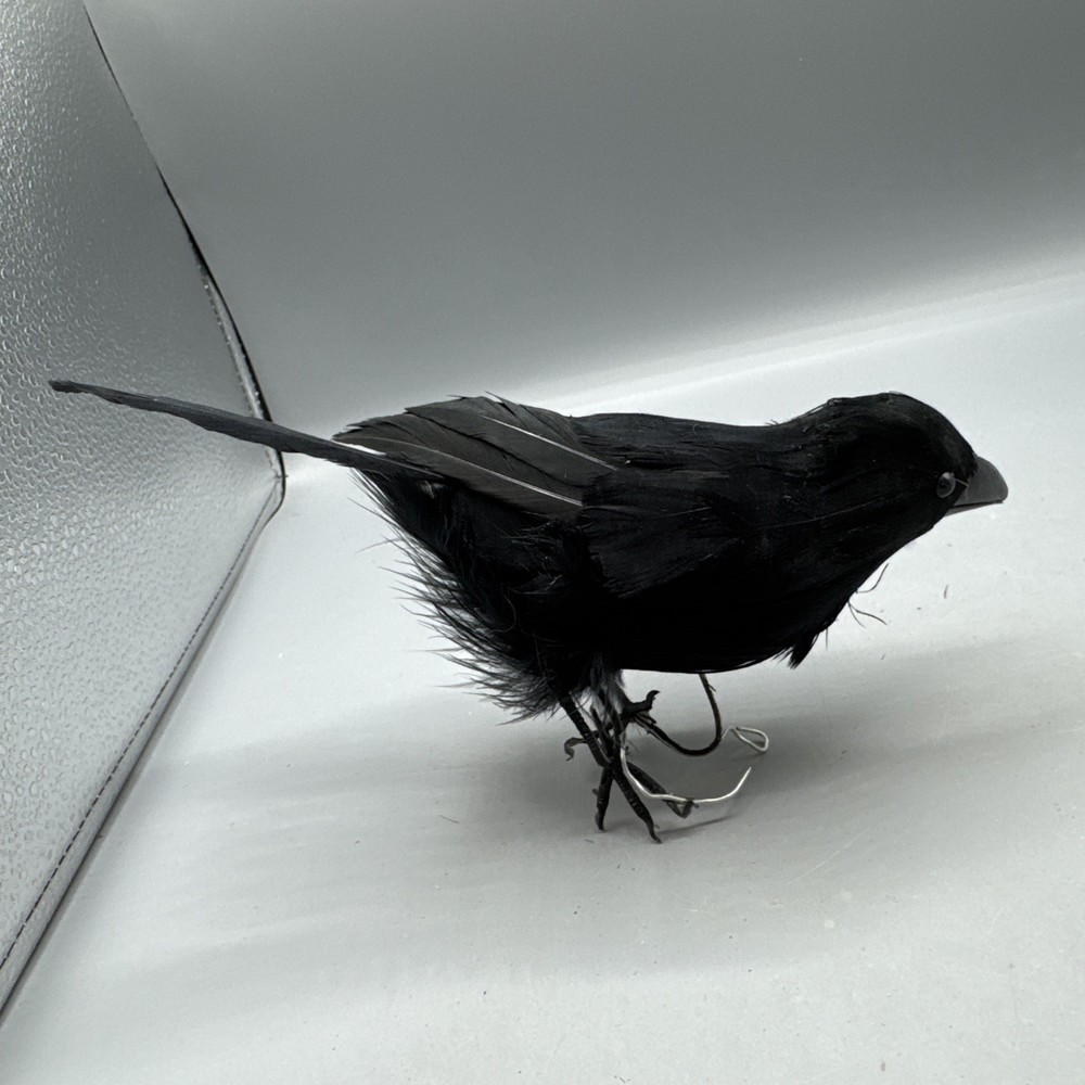 5 PCS Black Feathered Crows Halloween Ravens
