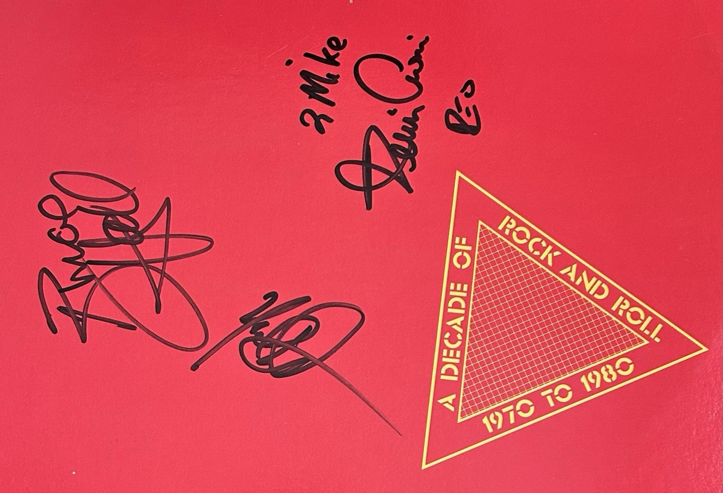 REO Speedwagon "A Decade Of Rock And Roll" Vinyl - Signed - Kevin Cronin + 2