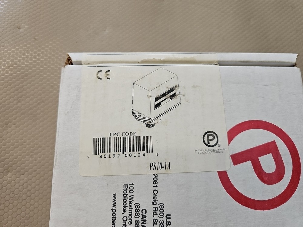 POTTER PS10-1A Pressure Type Waterflow Switch