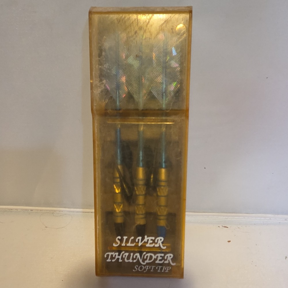 Silver Thunder Soft Tip Darts Set of 3 with Case
