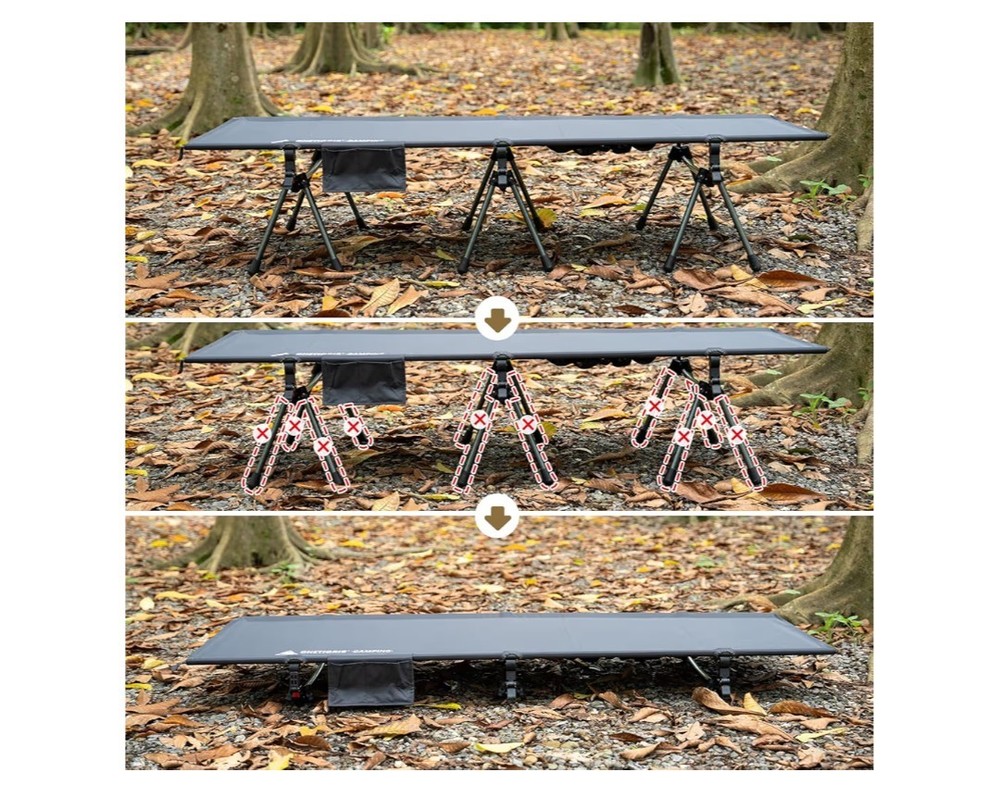SUPRANUBIS Adjustable Camping Cot, 330Lbs Support, SUPER LIGHT. AMAZING COT. A+!