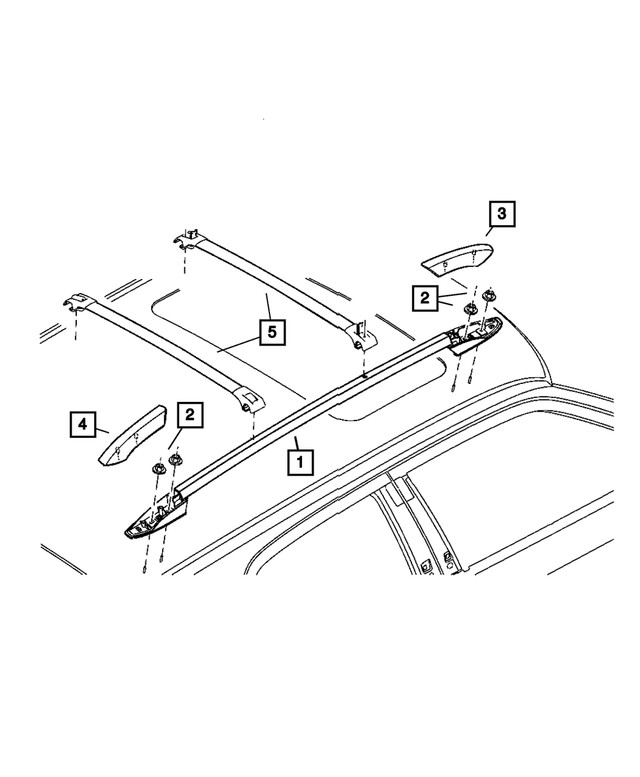 Genuine Mopar Front Side Rail Cover Left 5136837AB
