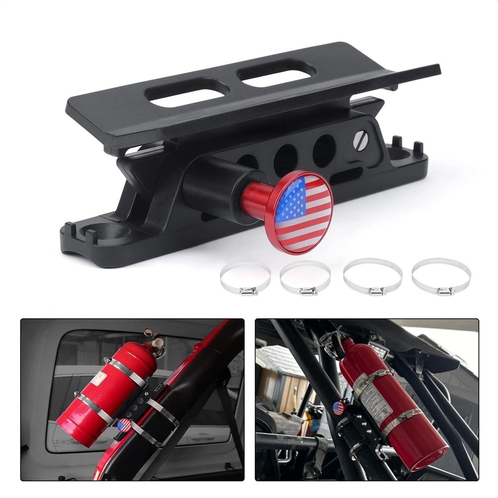 Universal Fire Extinguisher Mount Holder Bracket, Adjustable Quick Release Ro...