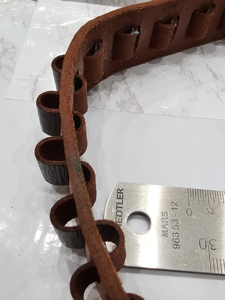 Antique Vintage Western Gun Ammunition Leather Belt Design Pattern