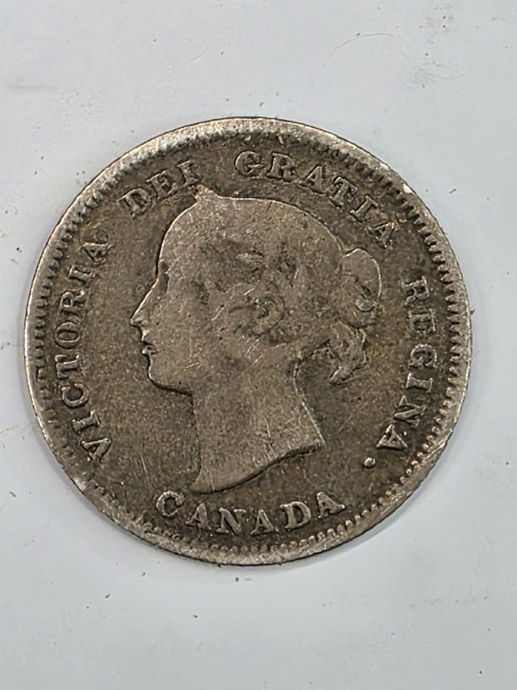 1887 Canada 5 c silver coin