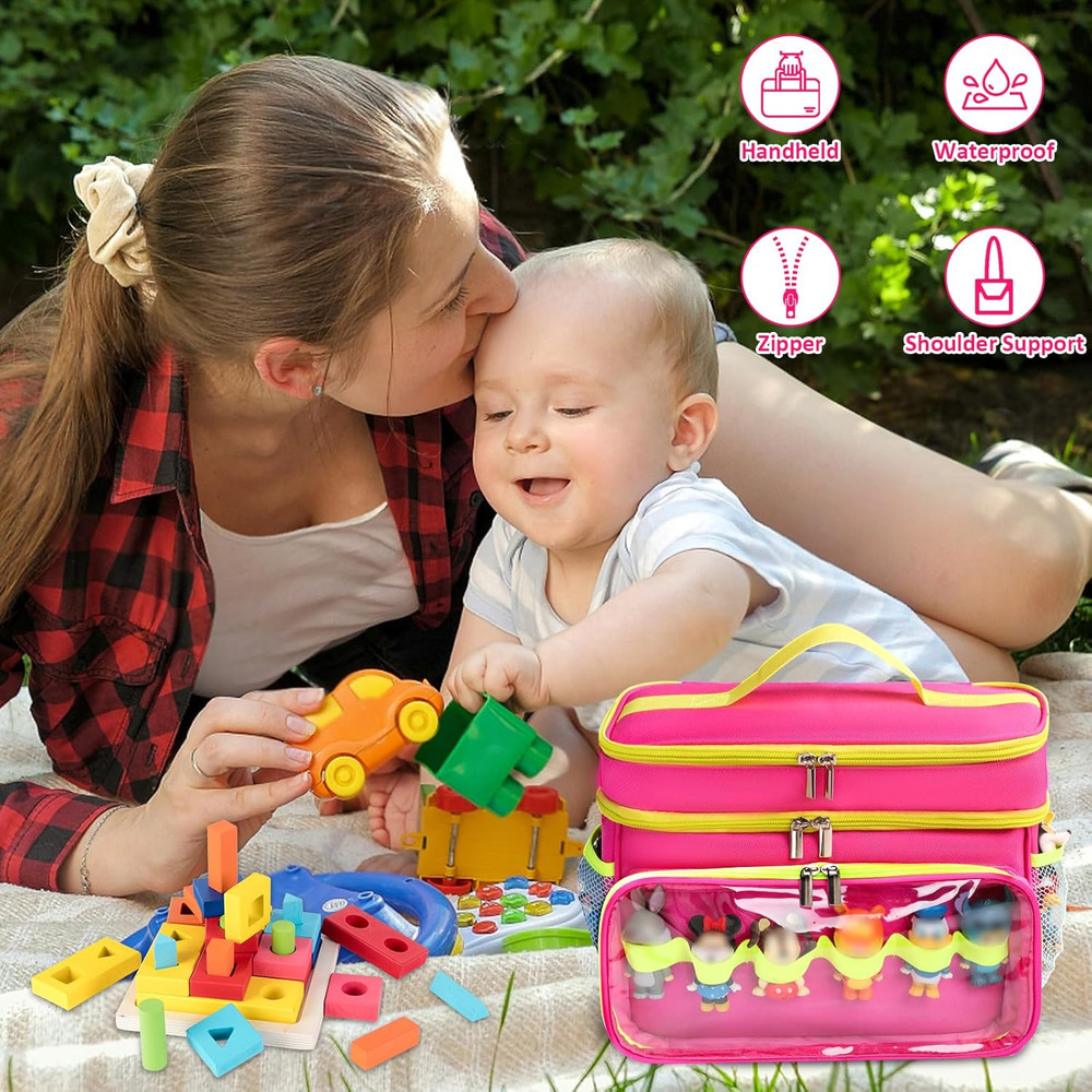 Toniebox Starter Set Carrying Case with Shoulder Strap - Double Layer Organizer