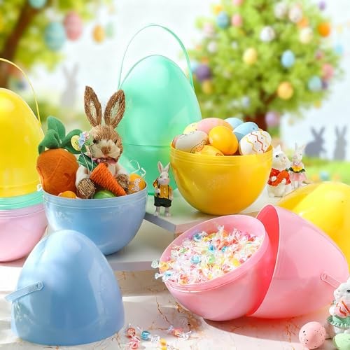 Pcs Jumbo Easter Eggs 10 Inch Plastic Giant Easter Eggs with 8 Muted Colors
