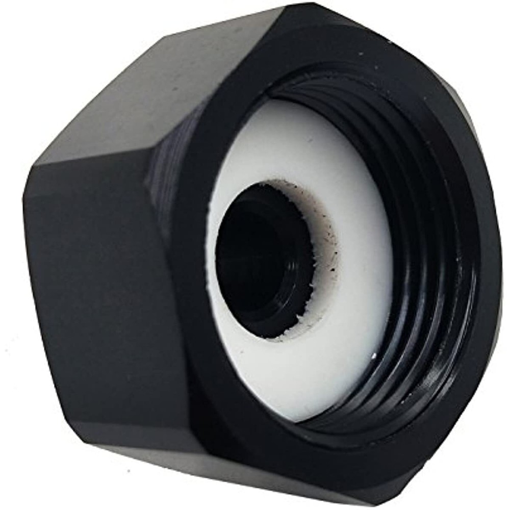 Nitrous Bottle Nut Adapter With Washer (Black, 4AN)